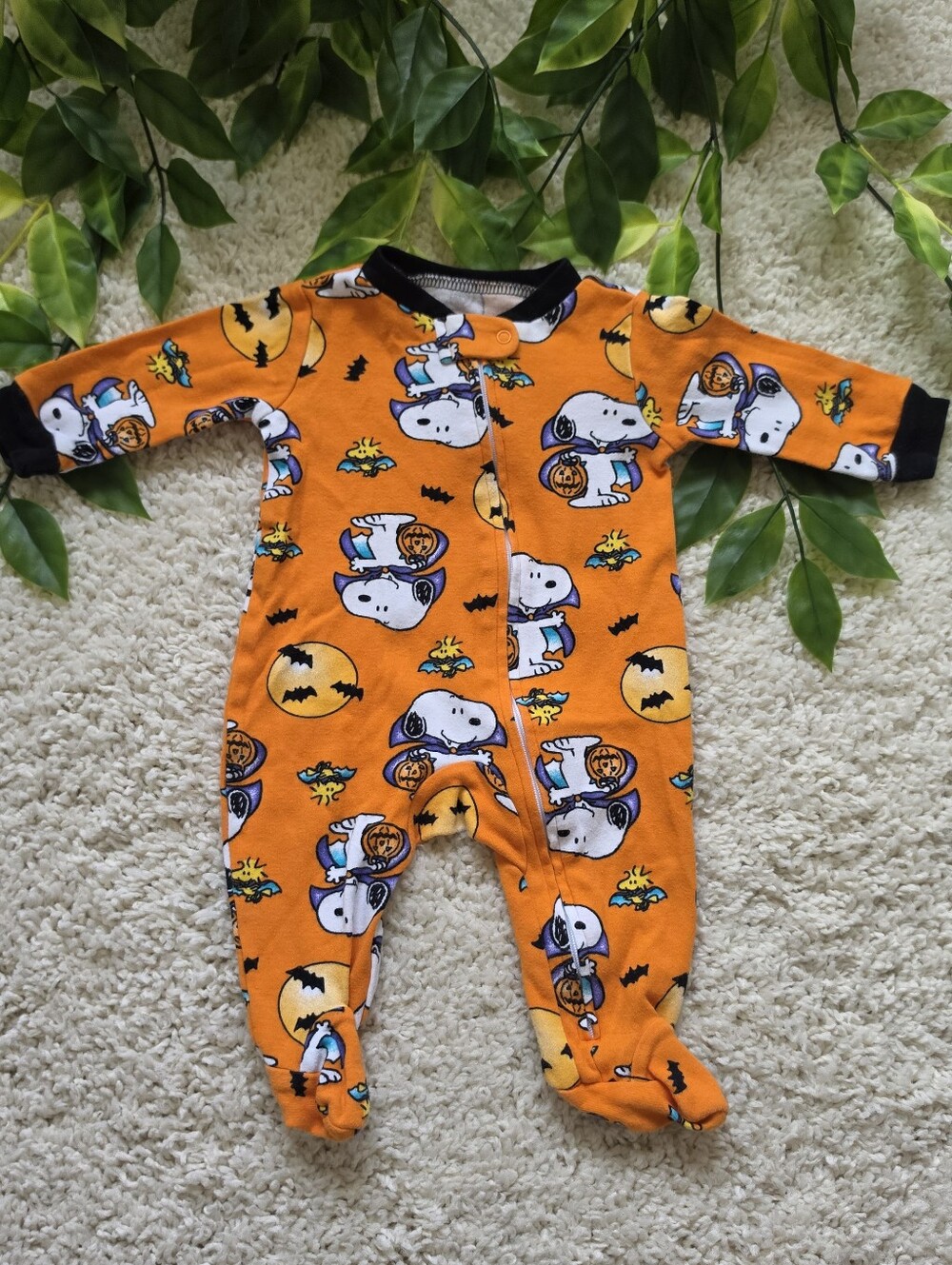 Baby Boy Halloween Snoopy Sleeper (0-3 Months)